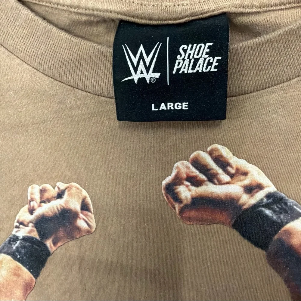 WWE Stone Cold Steve Austin Graphic Tee Size Large Tan Shirt - Picture 3 of 3